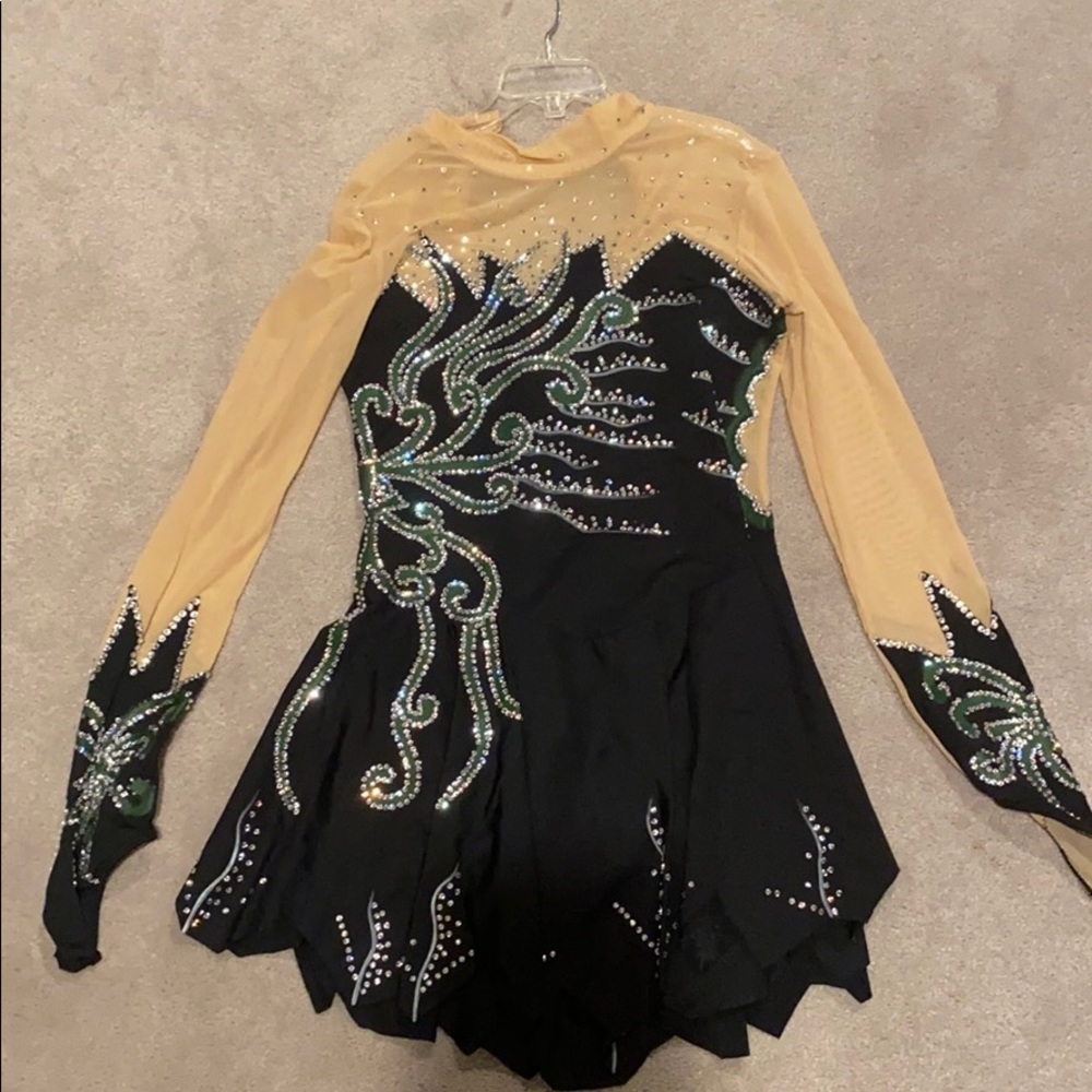 Swarovski crystal ice skating dance dress costume